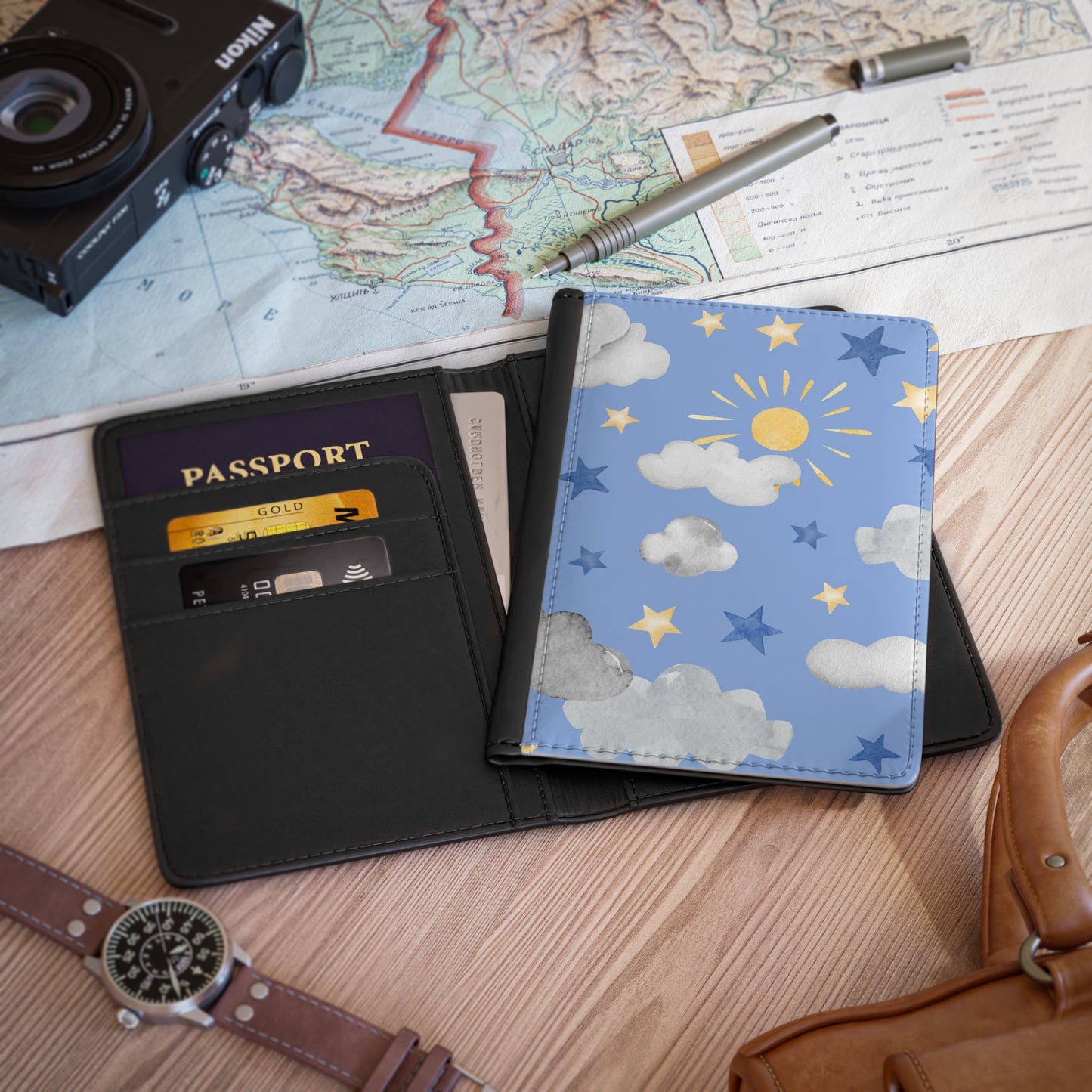 Sun & Cloud Passport Cover - Wandering Sunshine