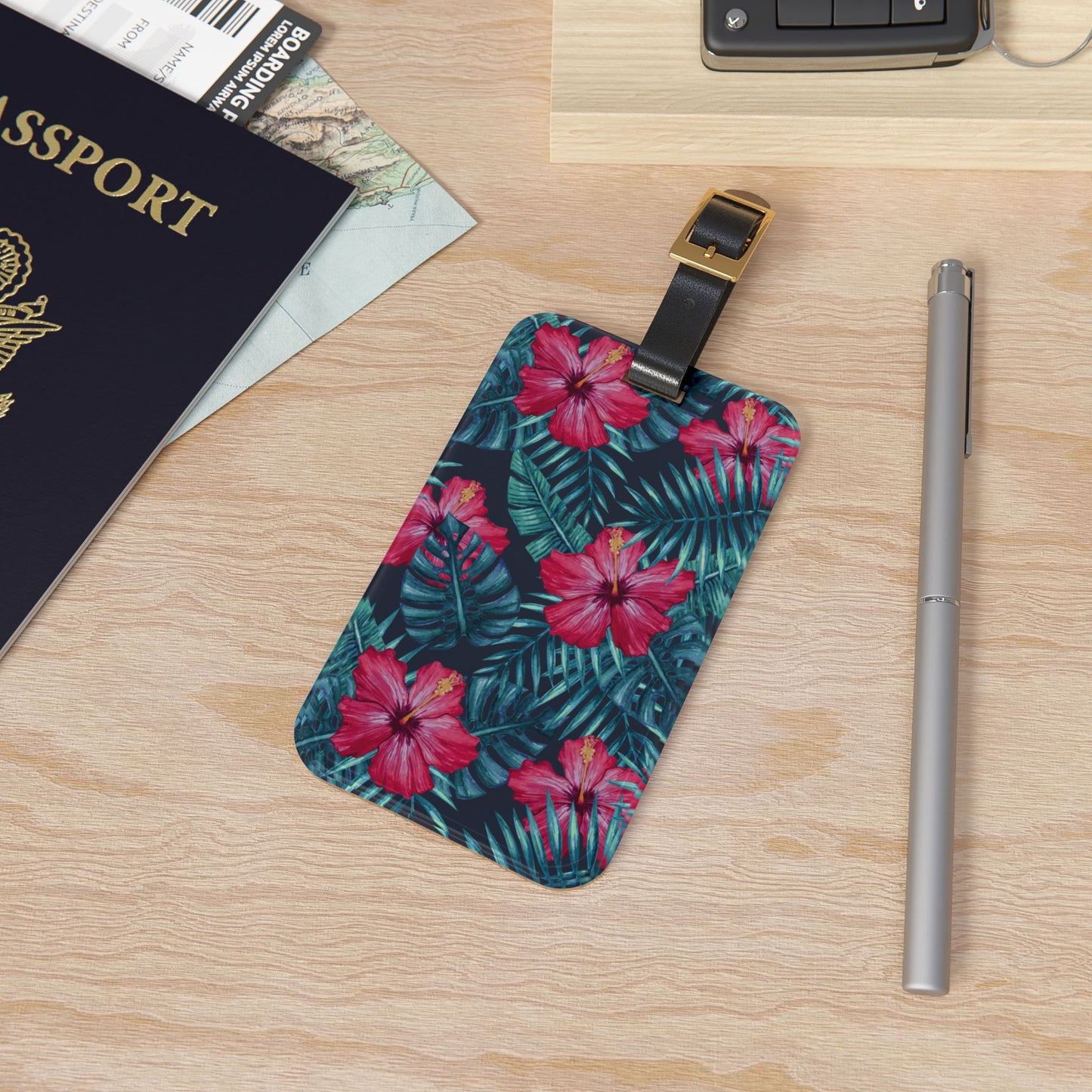 Hibiscus Dreams Luggage Tag - Wandering Sunshine