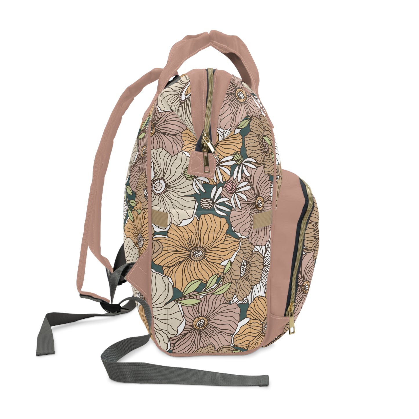Springtime Bouquets Multifunctional Diaper Backpack - Wandering Sunshine