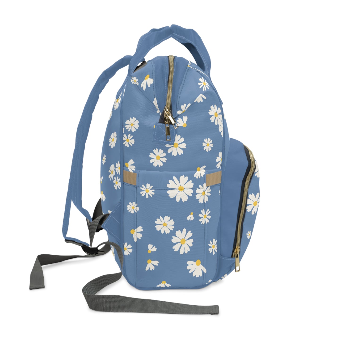 Blue Skies Daisies Multifunctional Diaper Backpack - Wandering Sunshine