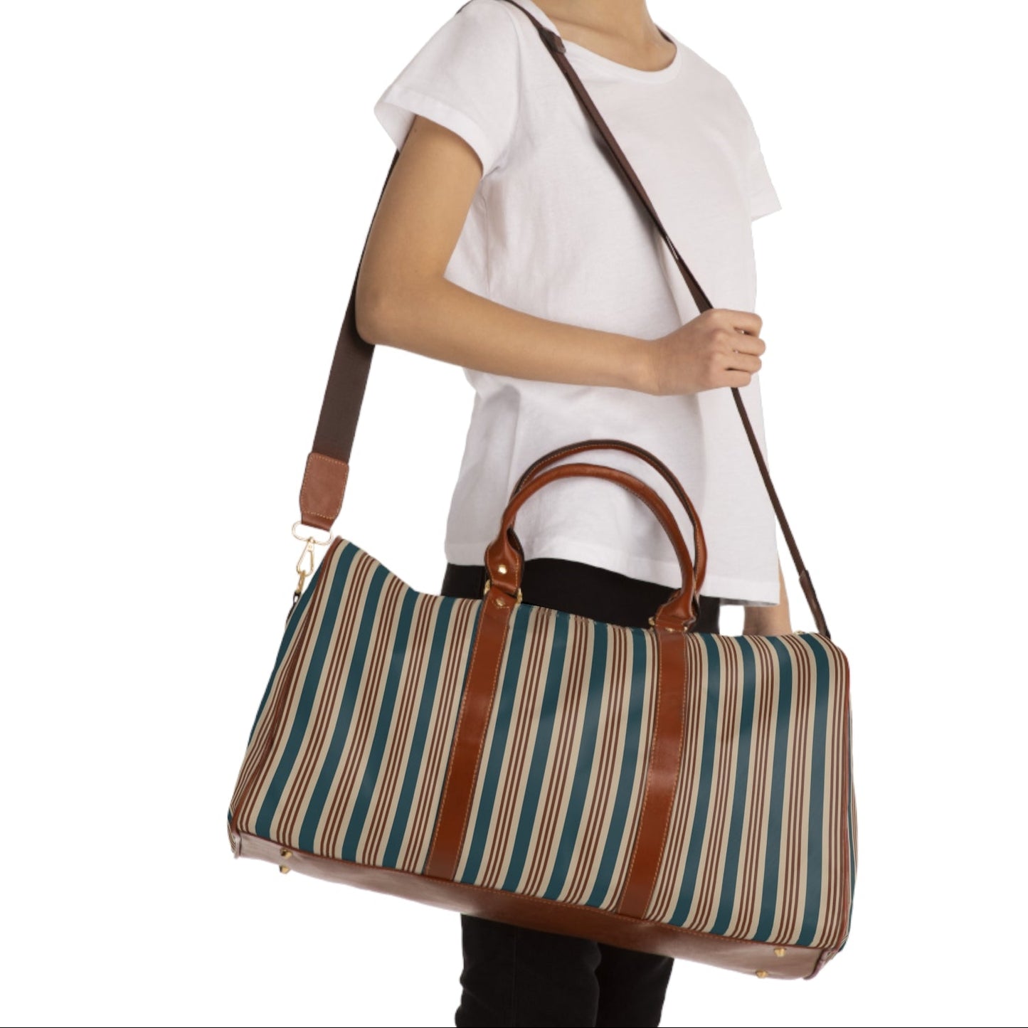 Casual Stripe Weekender - Wandering Sunshine