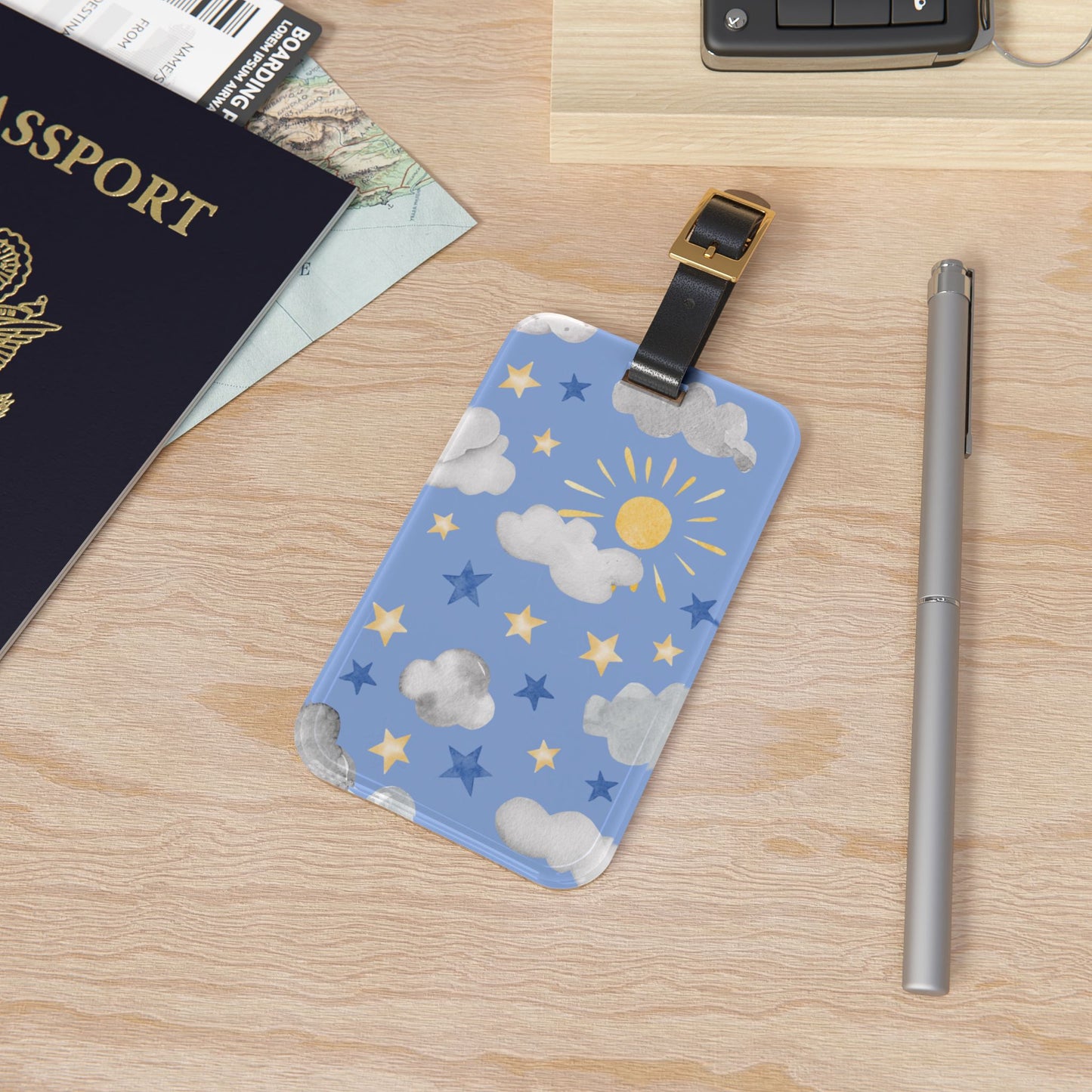 Sun & Cloud Luggage Tag - Wandering Sunshine