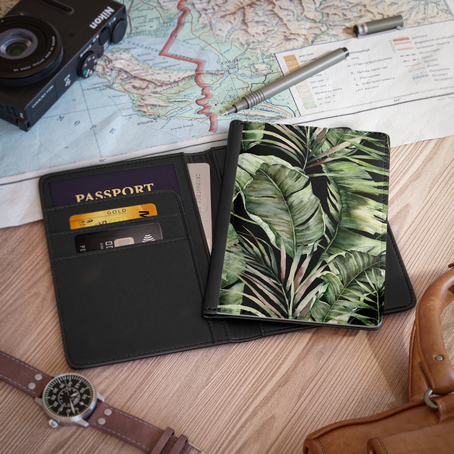 Banana Leaf Jungle Passport Cover - Wandering Sunshine