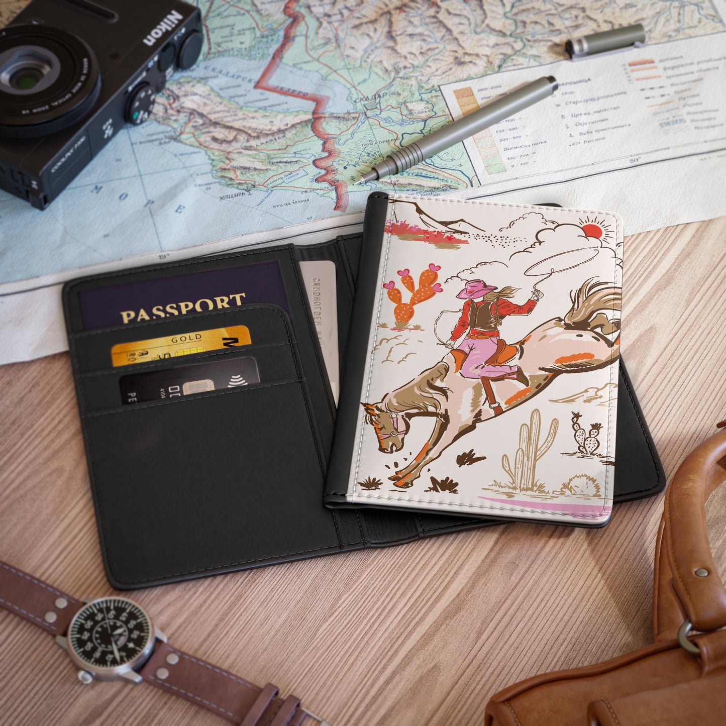 Passport Cover on Table