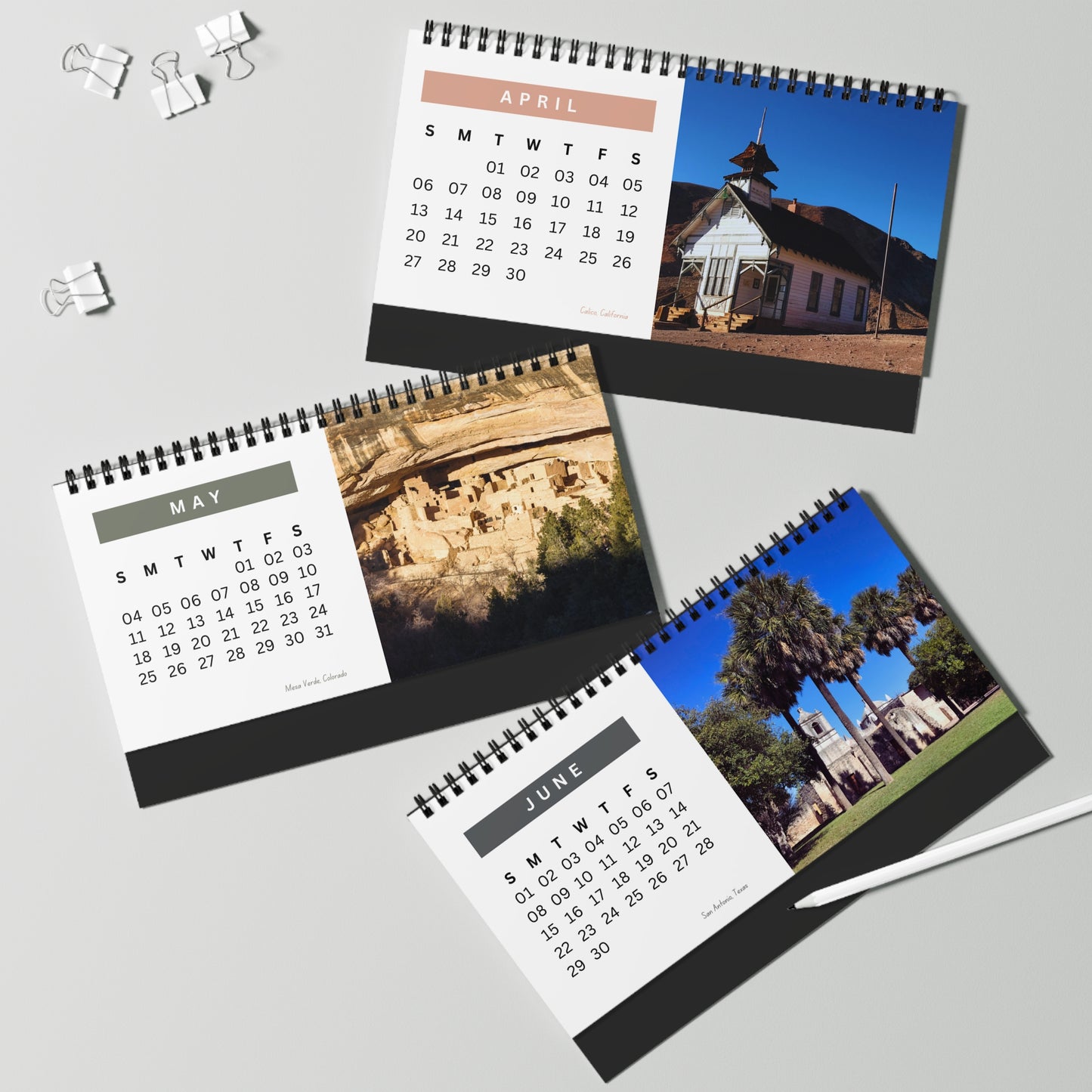 U.S. Scenes Desktop Calendar