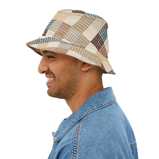 Plaid Interlock Bucket Hat – Stylish Sun Protection for Outdoor Adventures
