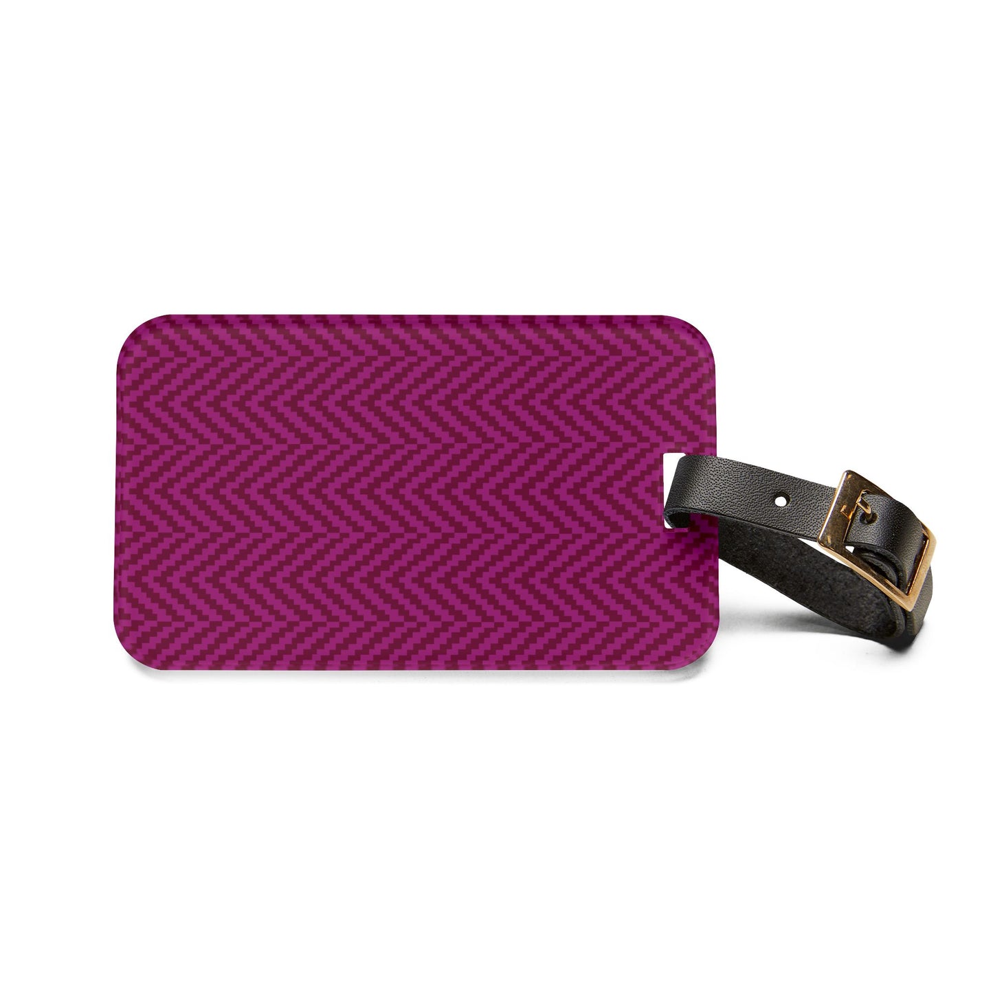 Purple Chevron Luggage Tag