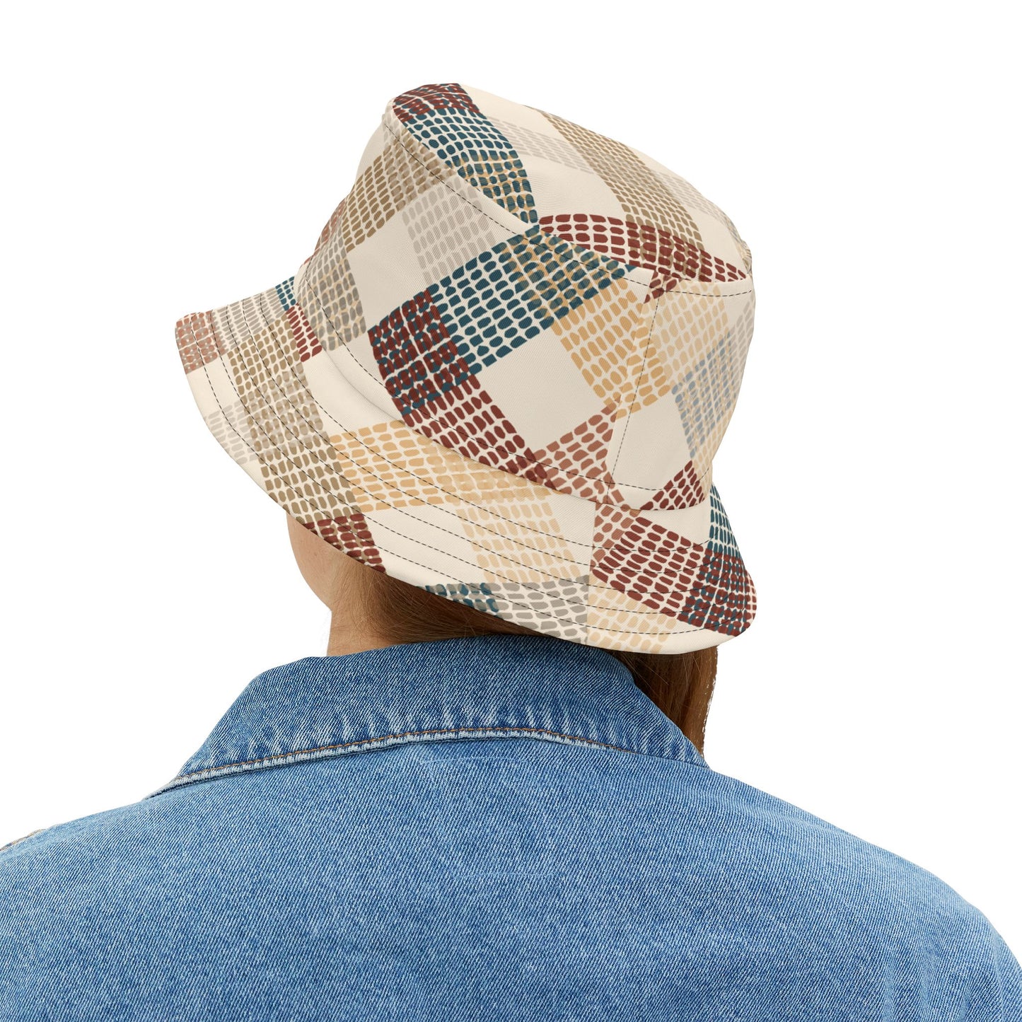 Plaid Interlock Bucket Hat – Stylish Sun Protection for Outdoor Adventures