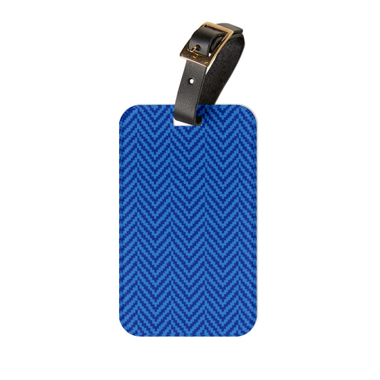 Blue Chevron Luggage Tag