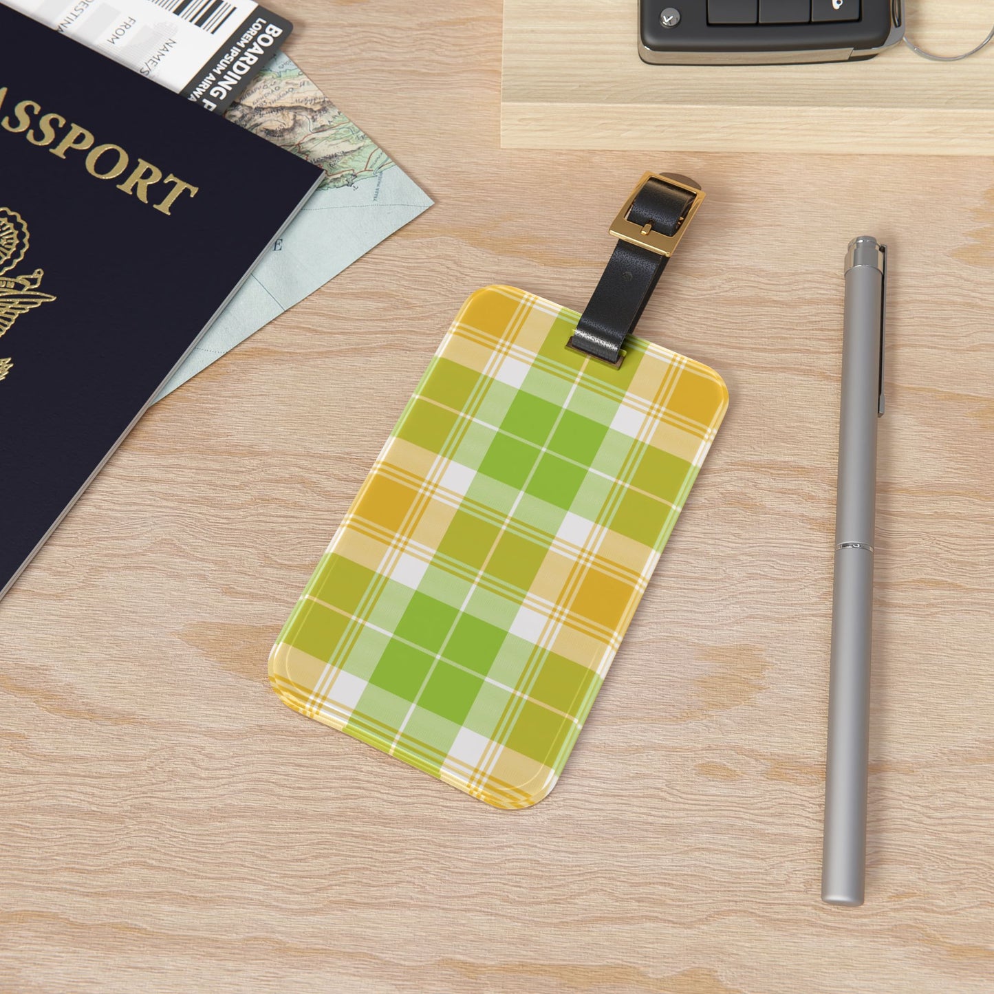 Plaid Luggage Tag