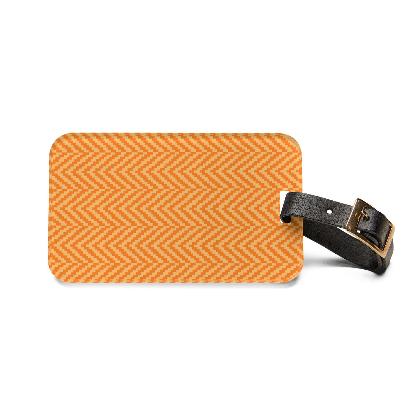 Orange Chevron Luggage Tag