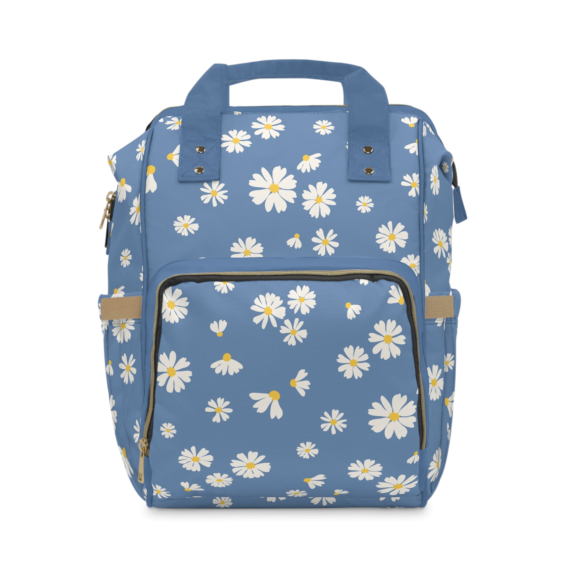 Blue Skies Daisies Multifunctional Diaper Backpack - Wandering Sunshine