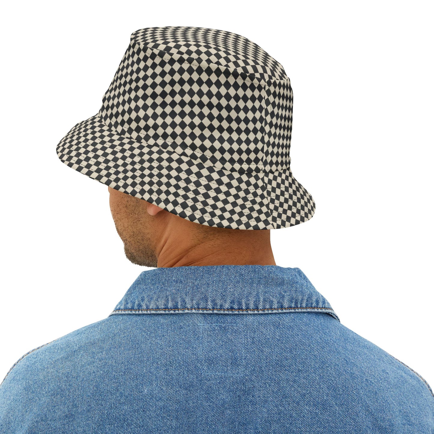 Micro Check Bucket Hat – Stylish Sun Protection for Outdoor Adventures