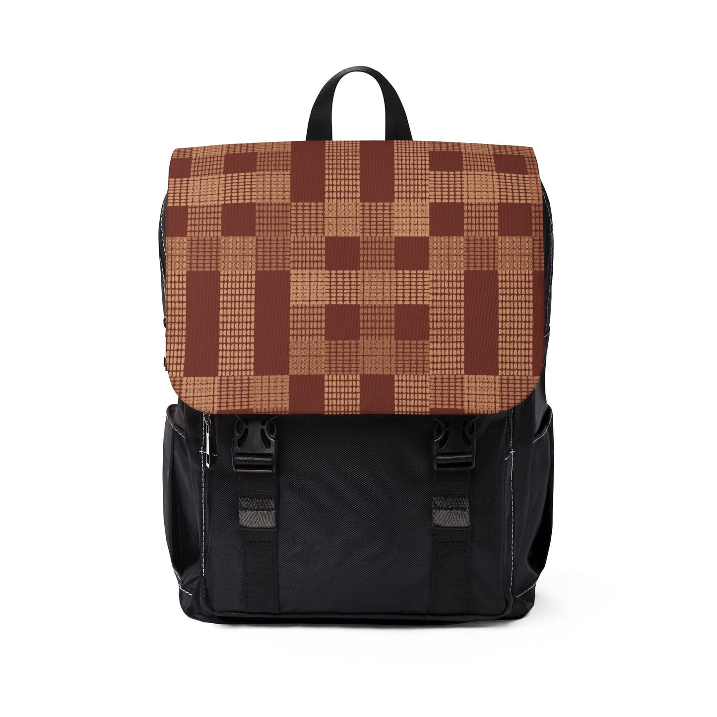 Plaid Interlock Commuter Backpack - Wandering Sunshine