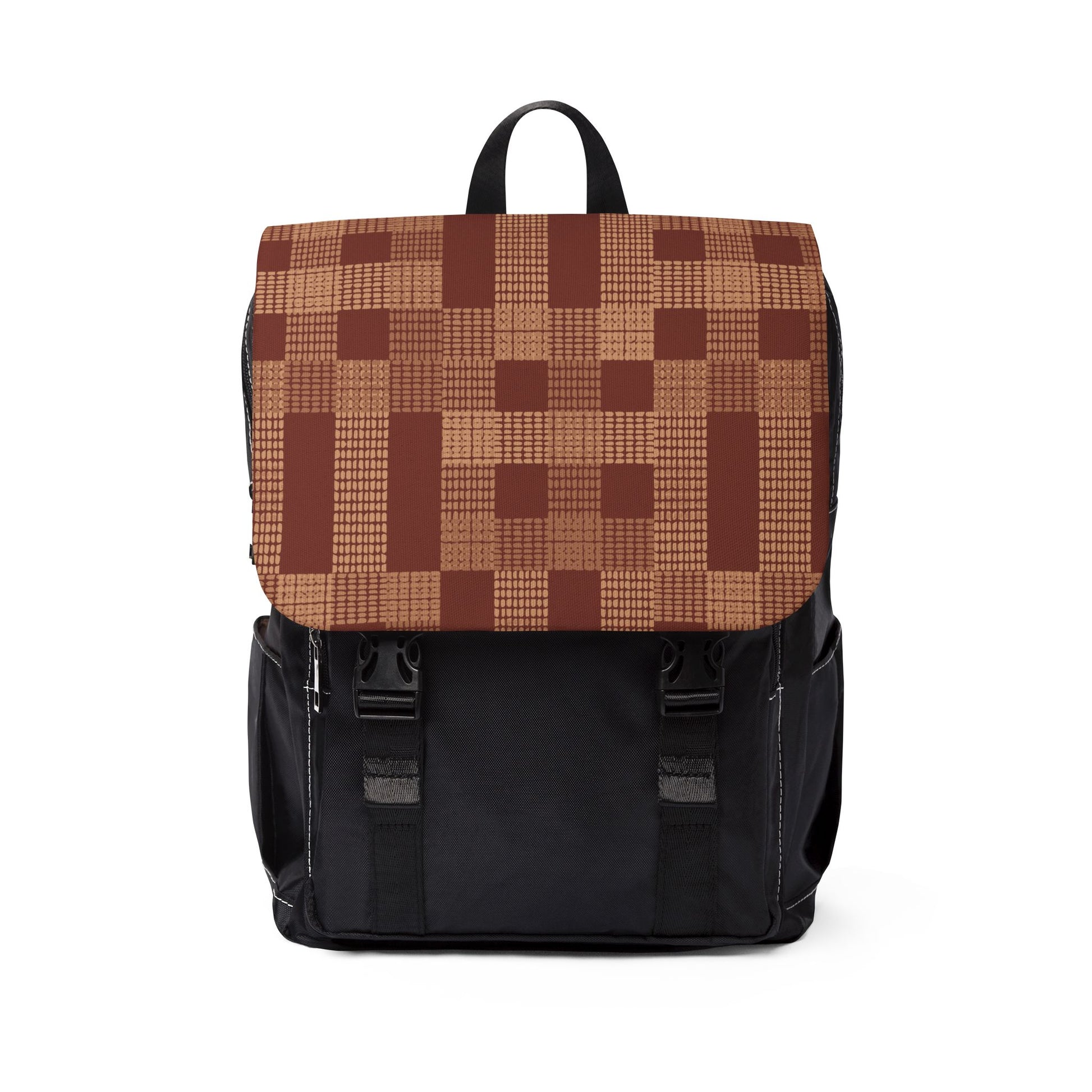 Plaid Interlock Commuter Backpack - Wandering Sunshine