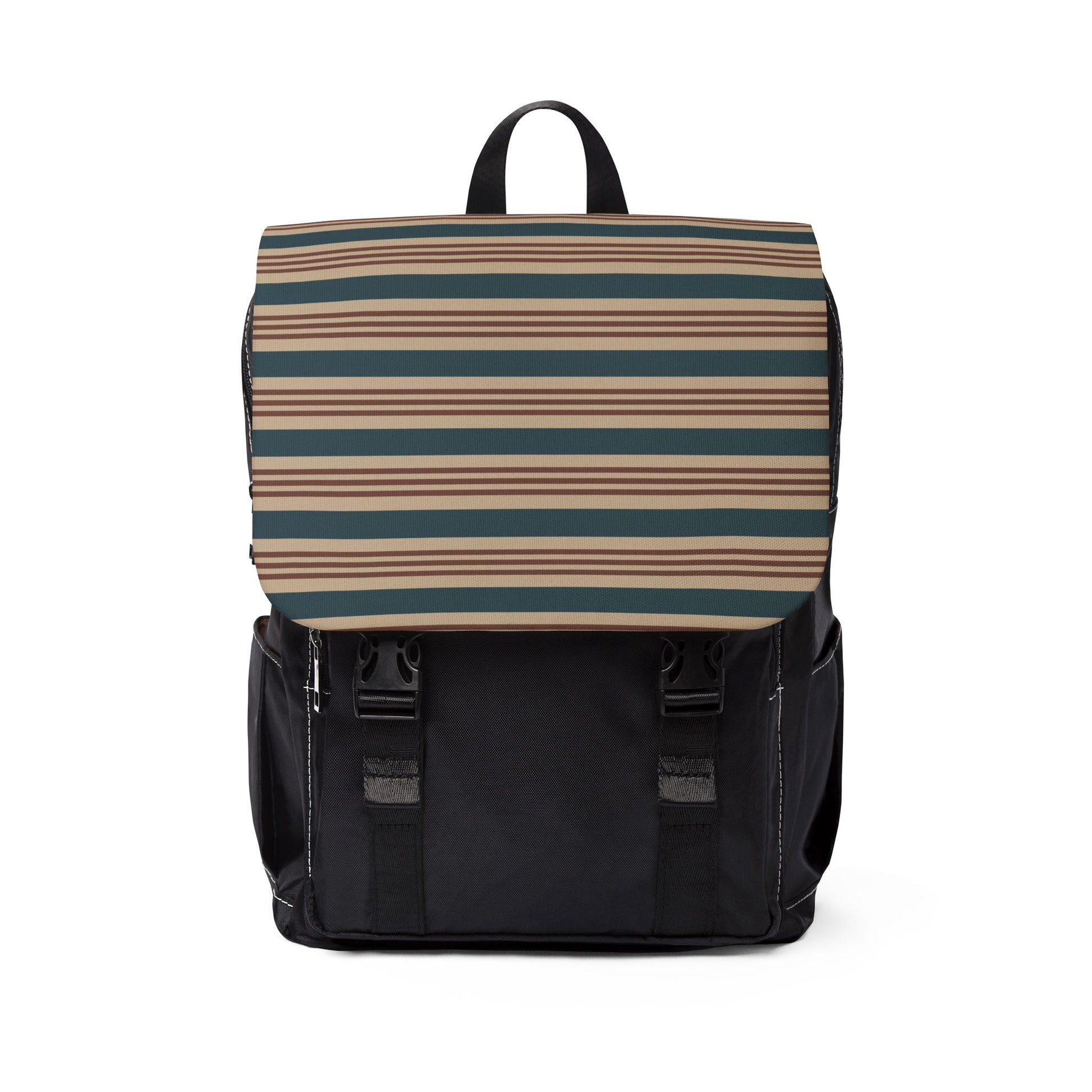 Casual Stripe Commuter Backpack - Wandering Sunshine