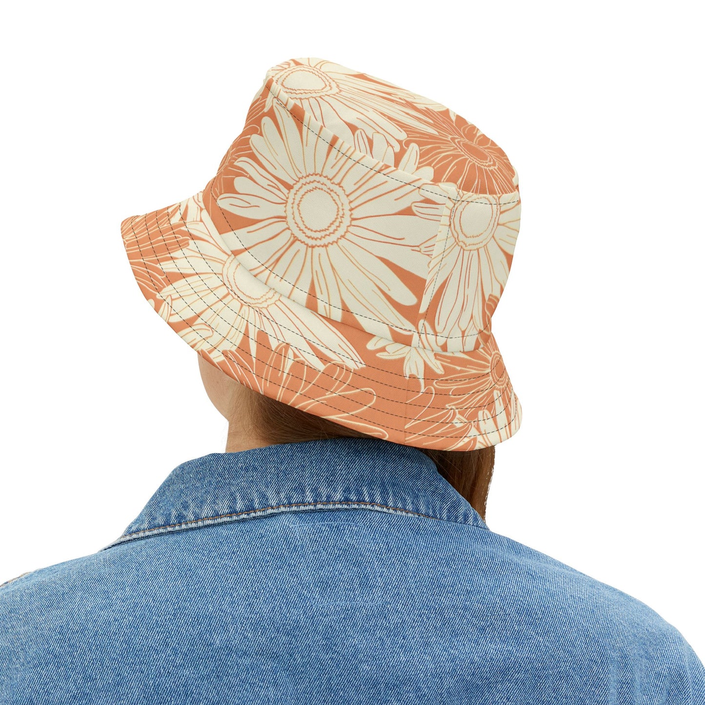 Vintage Gerber Daisy Bucket Hat – Stylish Sun Protection for Outdoor Adventures