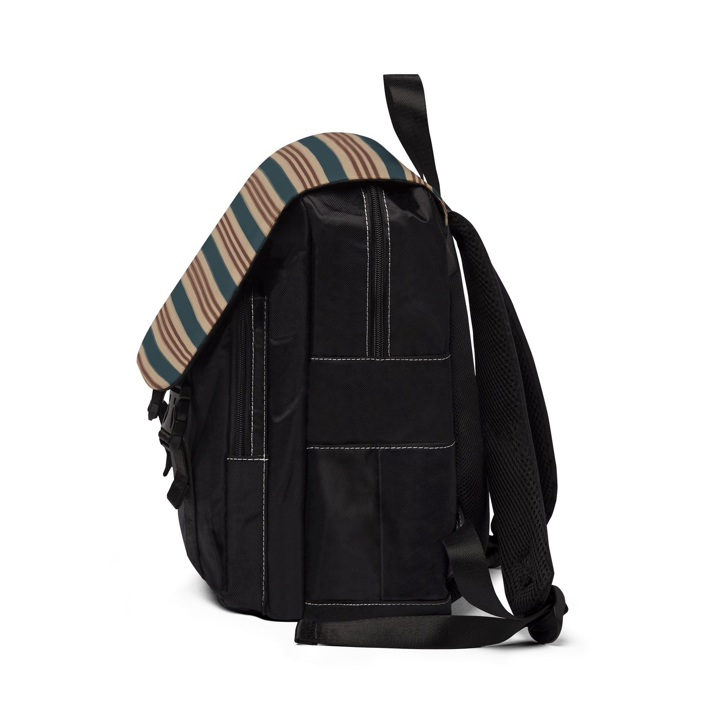 Casual Stripe Commuter Backpack - Wandering Sunshine