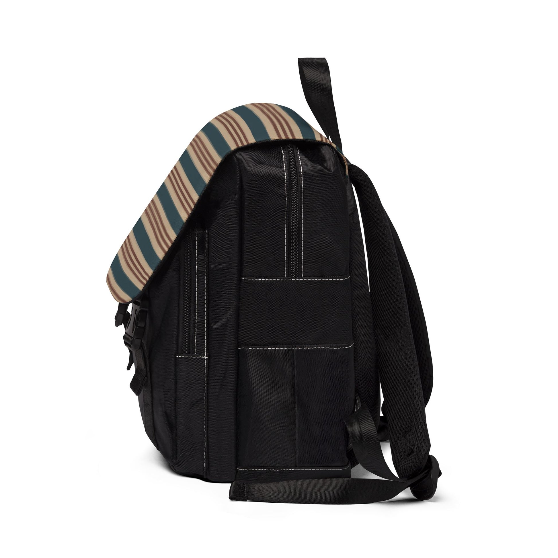 Casual Stripe Commuter Backpack - Wandering Sunshine