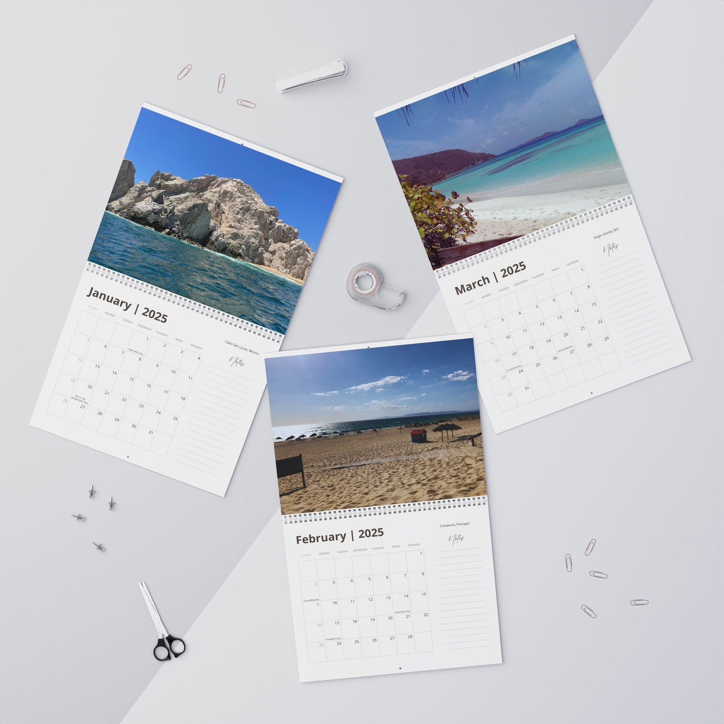 Hidden Gem Beaches Wall Calendar