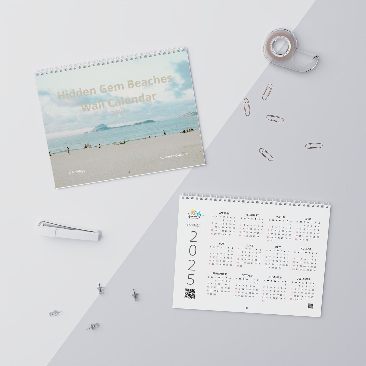 Hidden Gem Beaches Wall Calendar