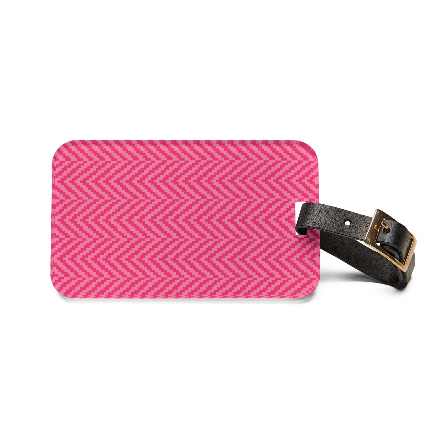 Hot Pink Chevron Luggage Tag