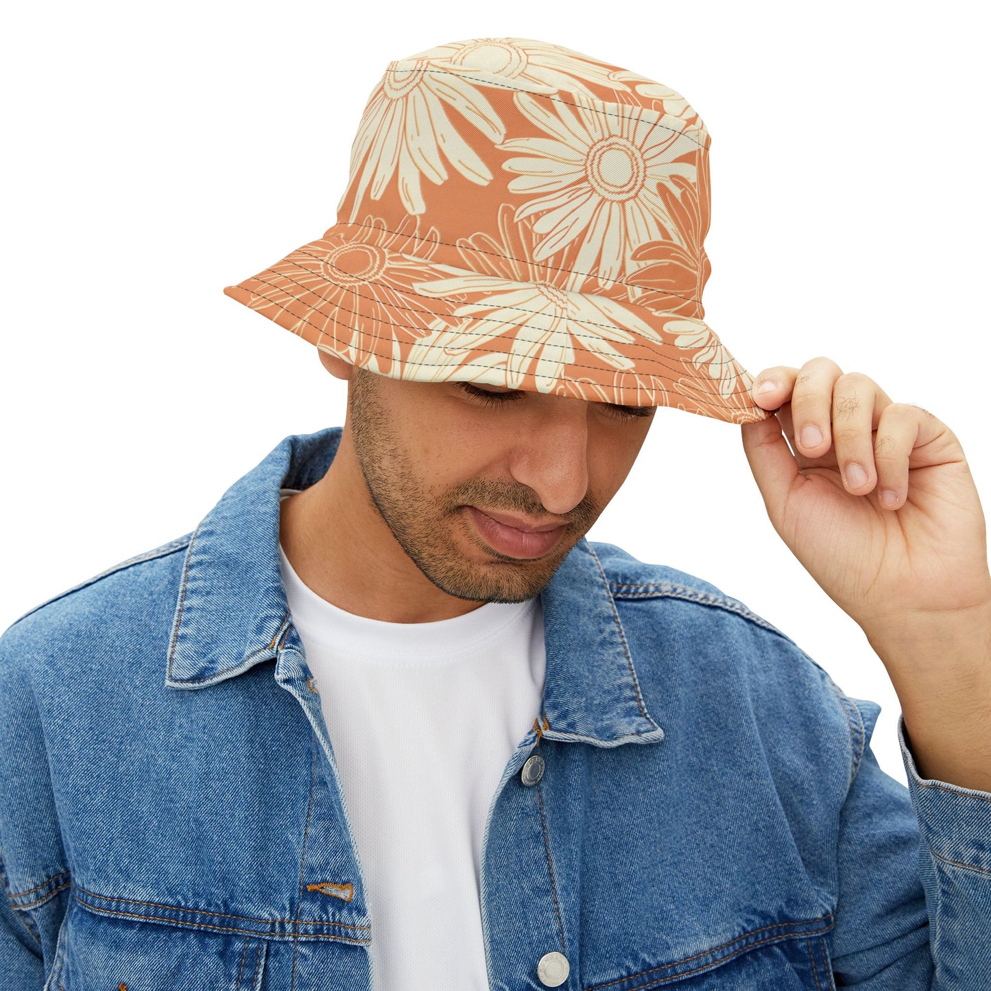 Vintage Gerber Daisy Bucket Hat – Stylish Sun Protection for Outdoor Adventures