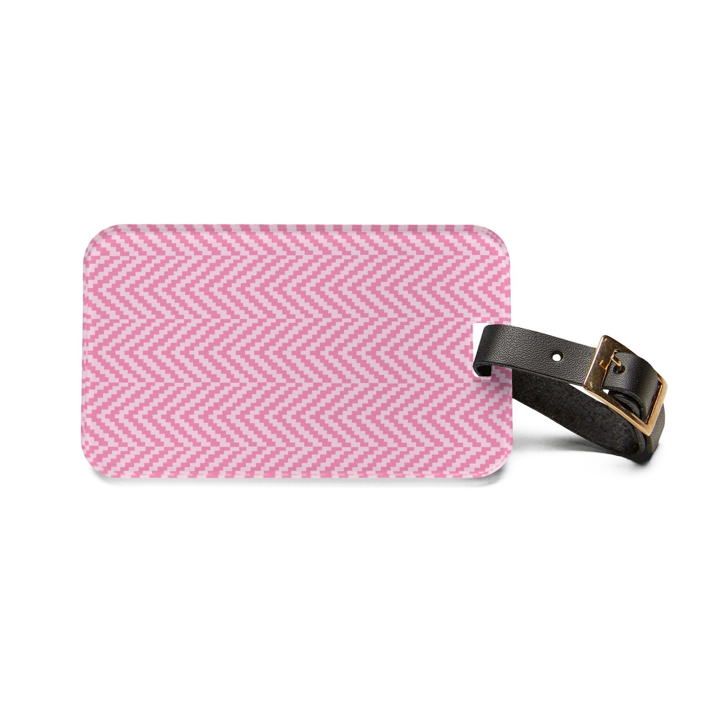 Pink Chevron Luggage Tag
