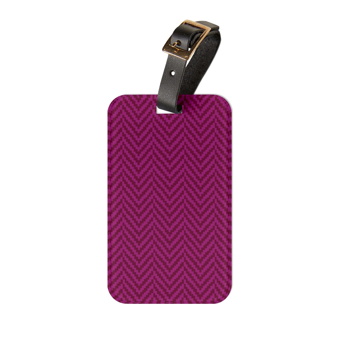 Purple Chevron Luggage Tag