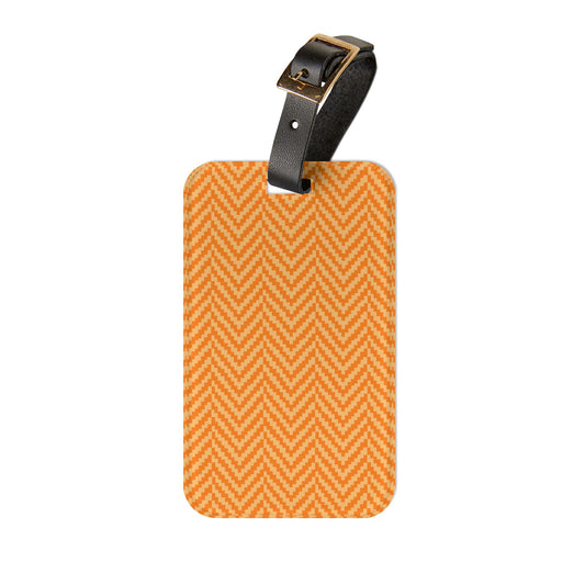 Orange Chevron Luggage Tag