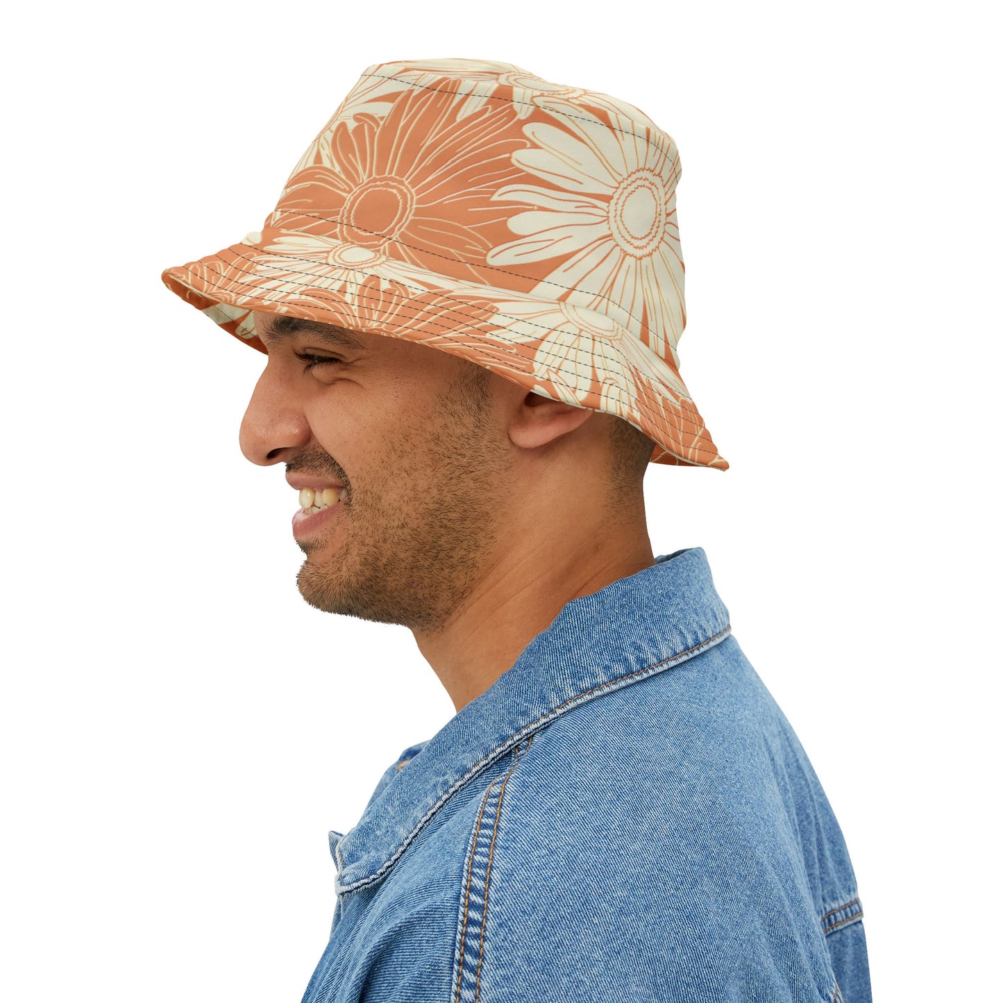 Vintage Gerber Daisy Bucket Hat – Stylish Sun Protection for Outdoor Adventures