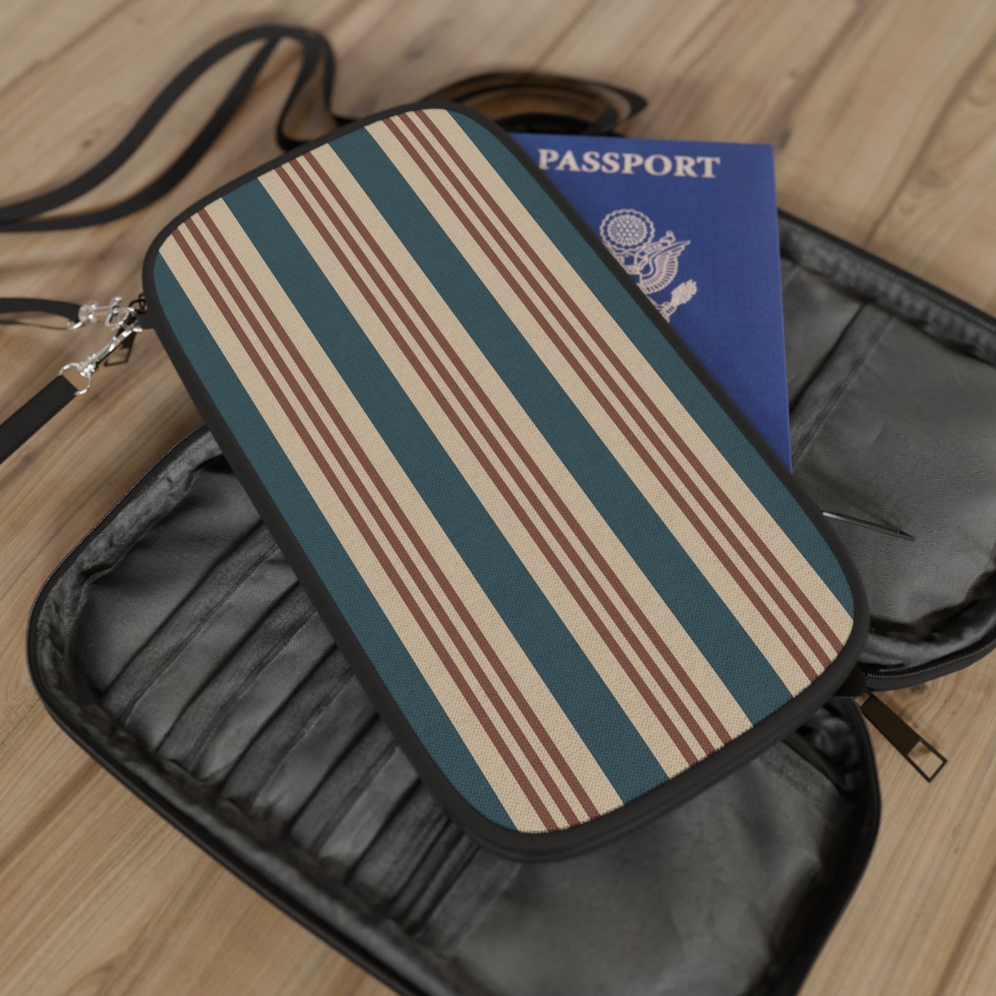 Casual Stripe Travel Wallet - Wandering Sunshine