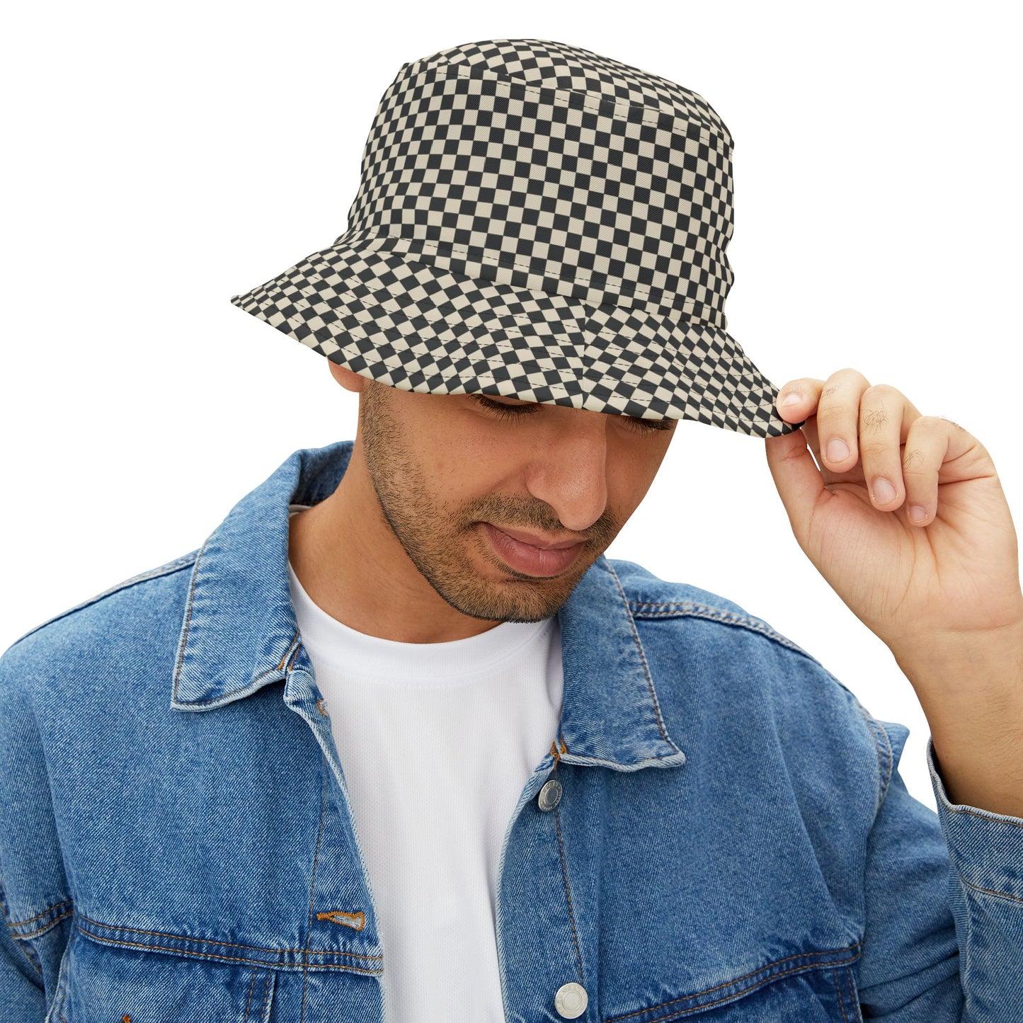Micro Check Bucket Hat – Stylish Sun Protection for Outdoor Adventures