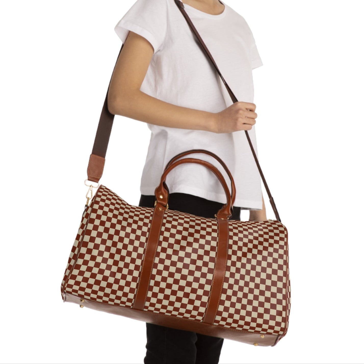 Small Check Weekender - Wandering Sunshine