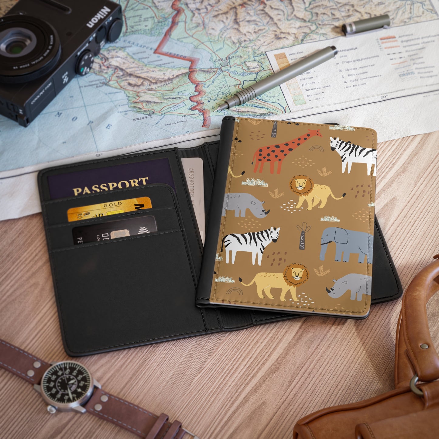 Safari Animals Passport Cover - Wandering Sunshine