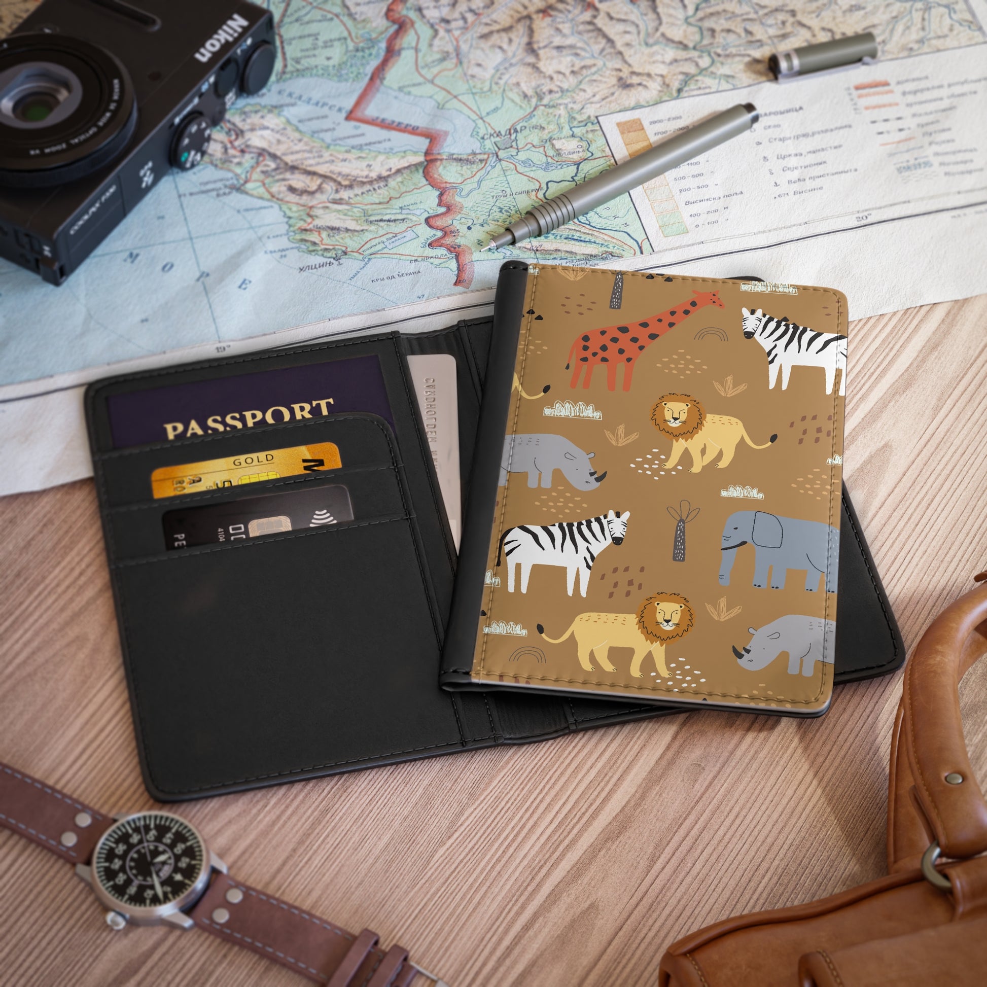 Safari Animals Passport Cover - Wandering Sunshine