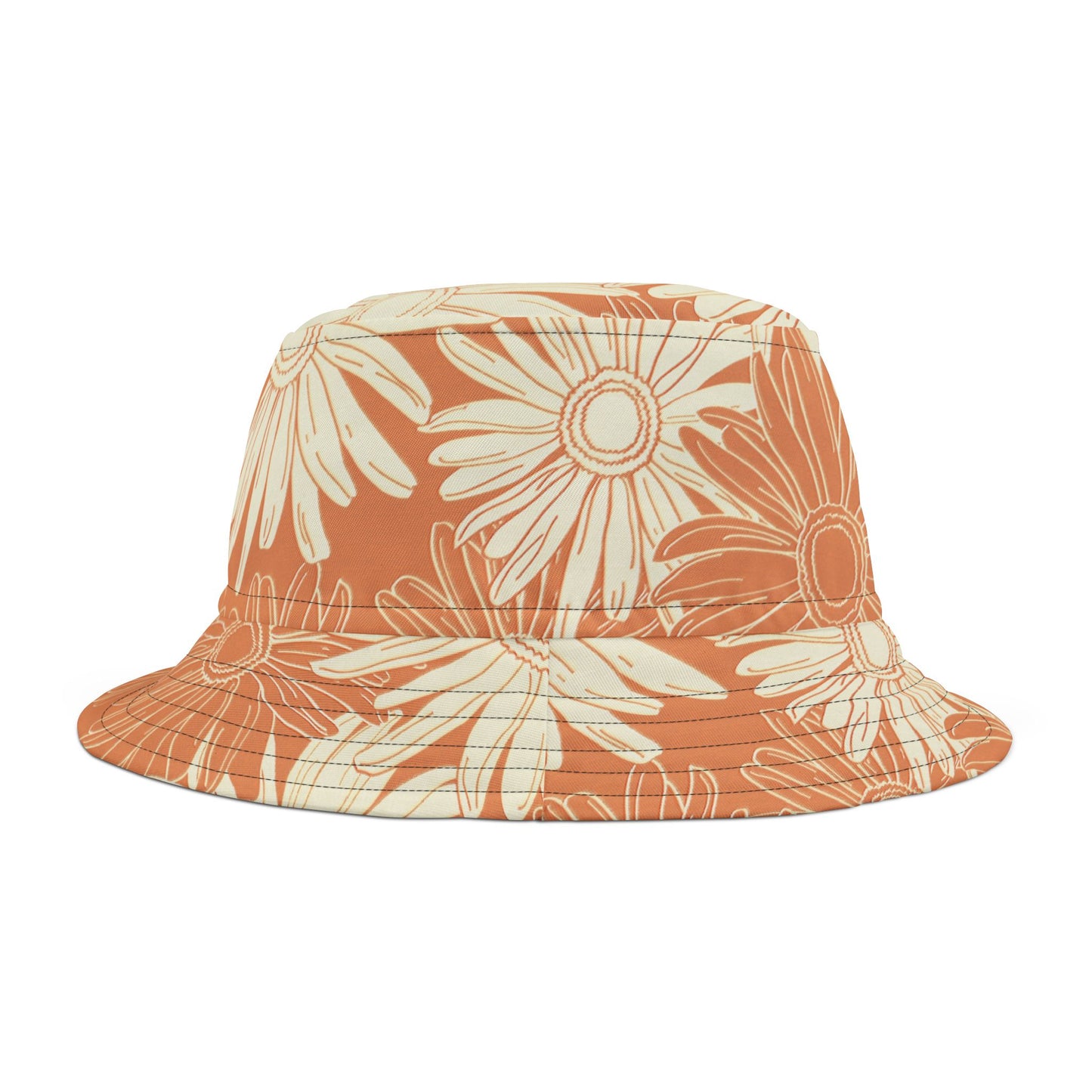 Vintage Gerber Daisy Bucket Hat – Stylish Sun Protection for Outdoor Adventures