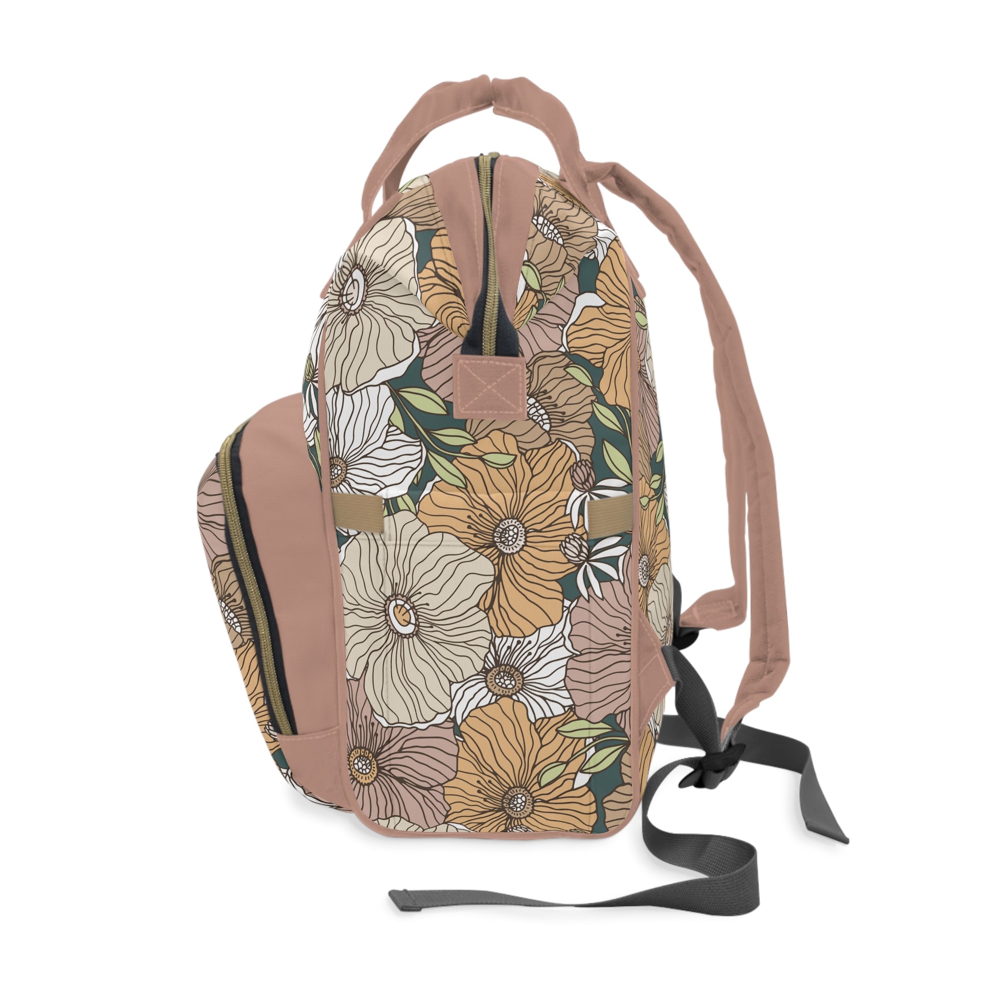 Springtime Bouquets Multifunctional Diaper Backpack - Wandering Sunshine