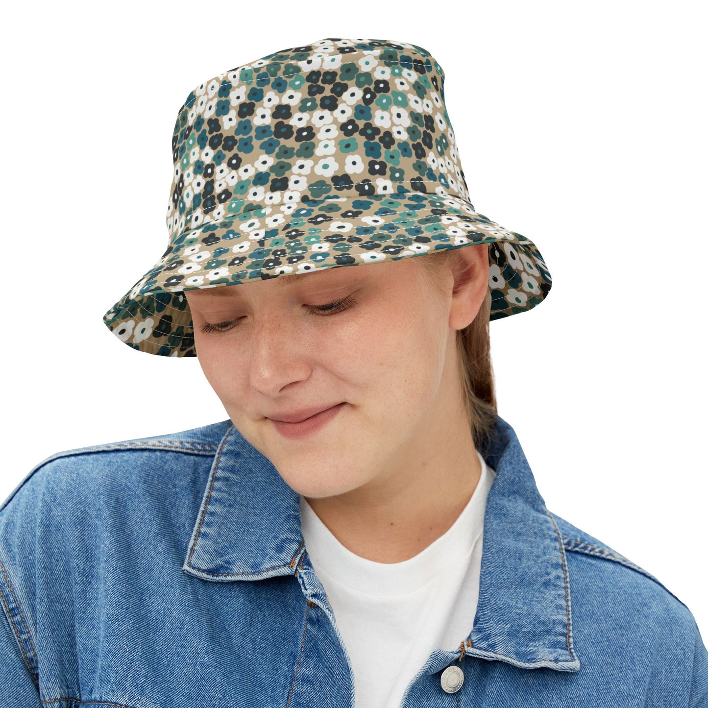 Floral Patch Bucket Hat – Stylish Sun Protection for Outdoor Adventures