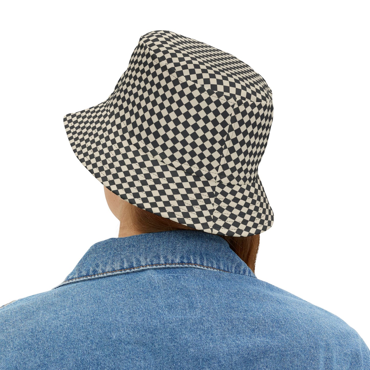 Micro Check Bucket Hat – Stylish Sun Protection for Outdoor Adventures