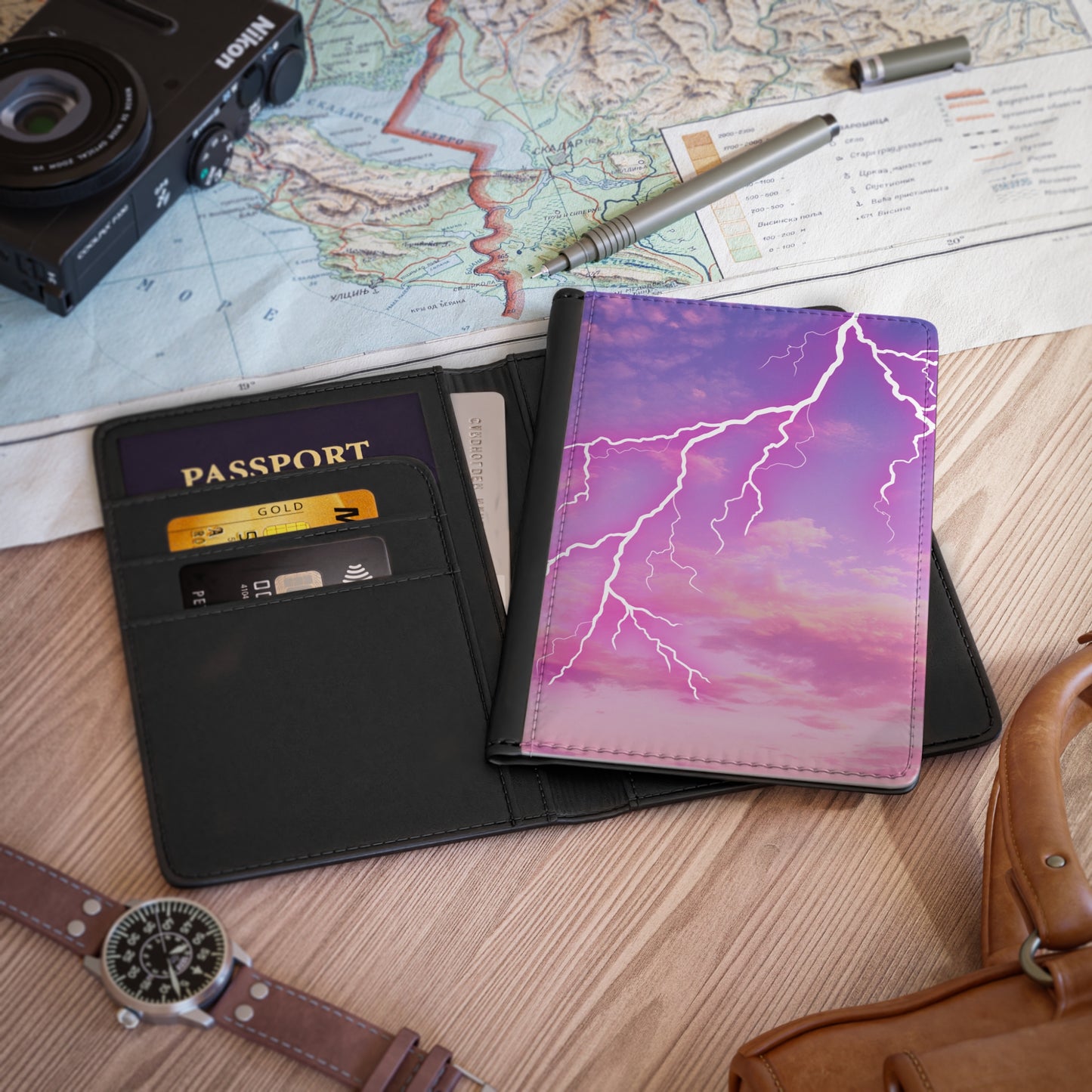 Lightning Strikes Passport Cover