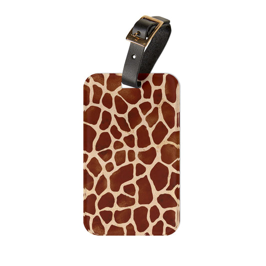 Giraffe Print Luggage Tag