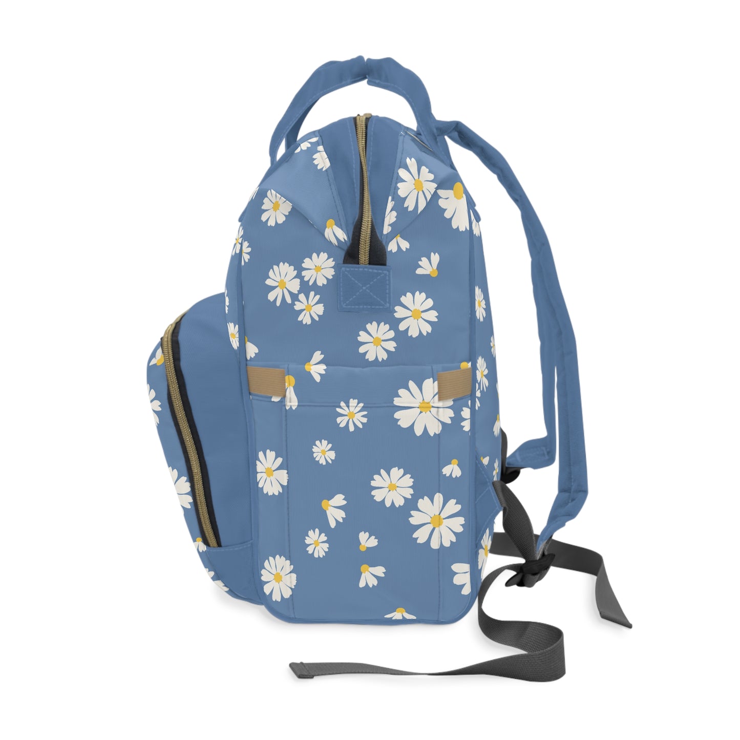 Blue Skies Daisies Multifunctional Diaper Backpack - Wandering Sunshine