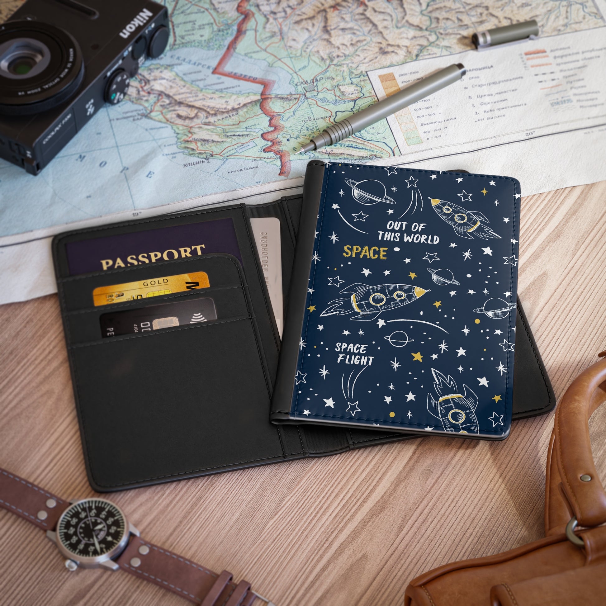 Rocketship Passport Cover - Wandering Sunshine