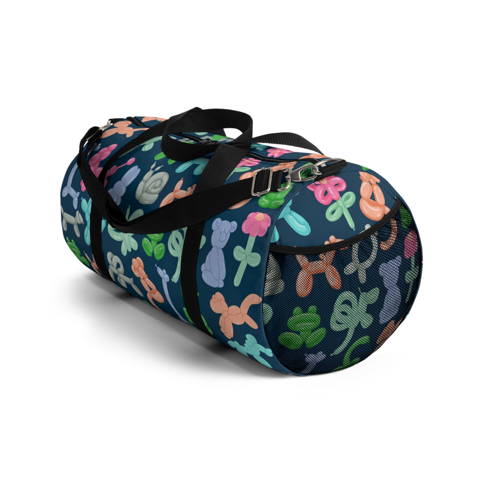 Duffle bag with balloon animals print