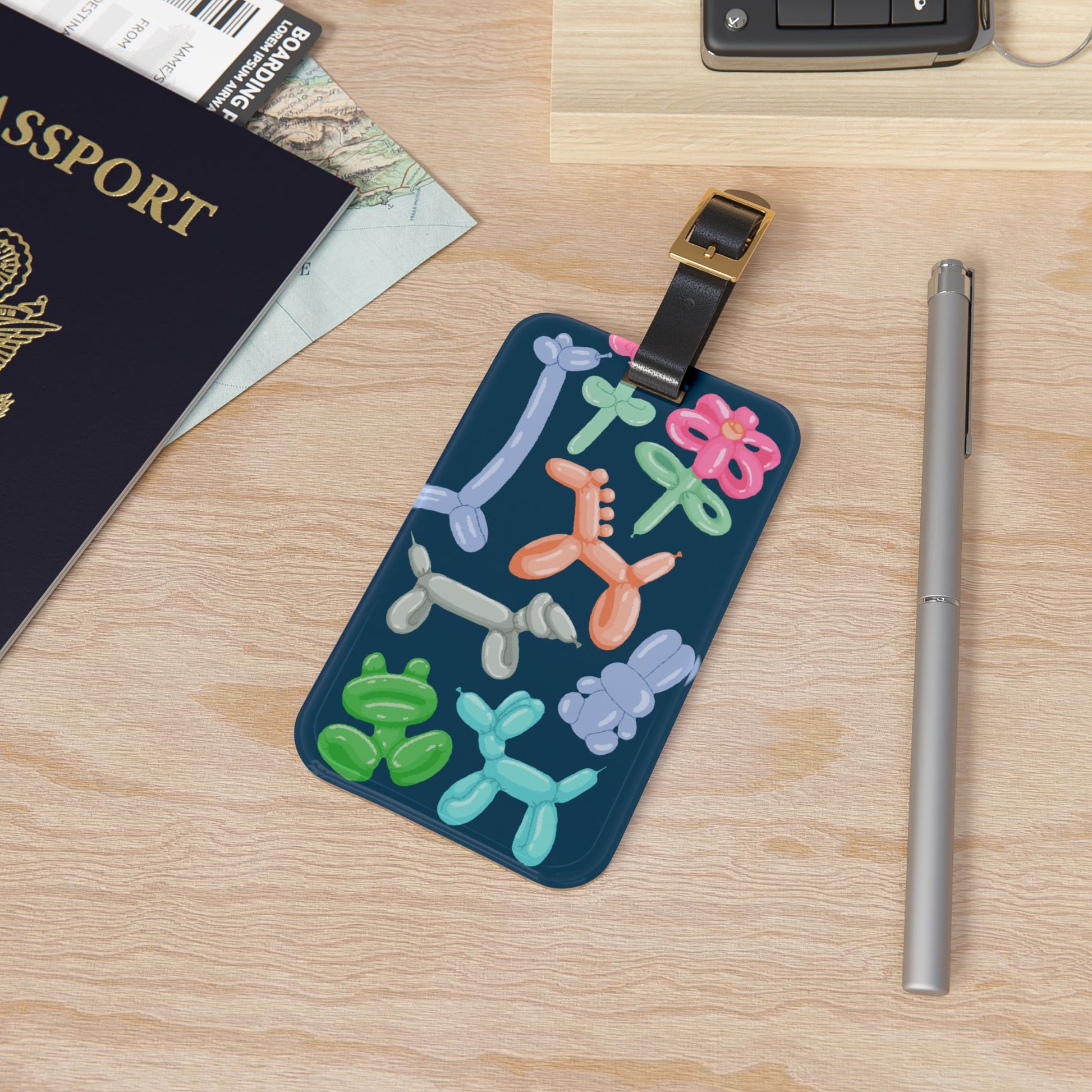 Luggage Tag with Balloon Animals