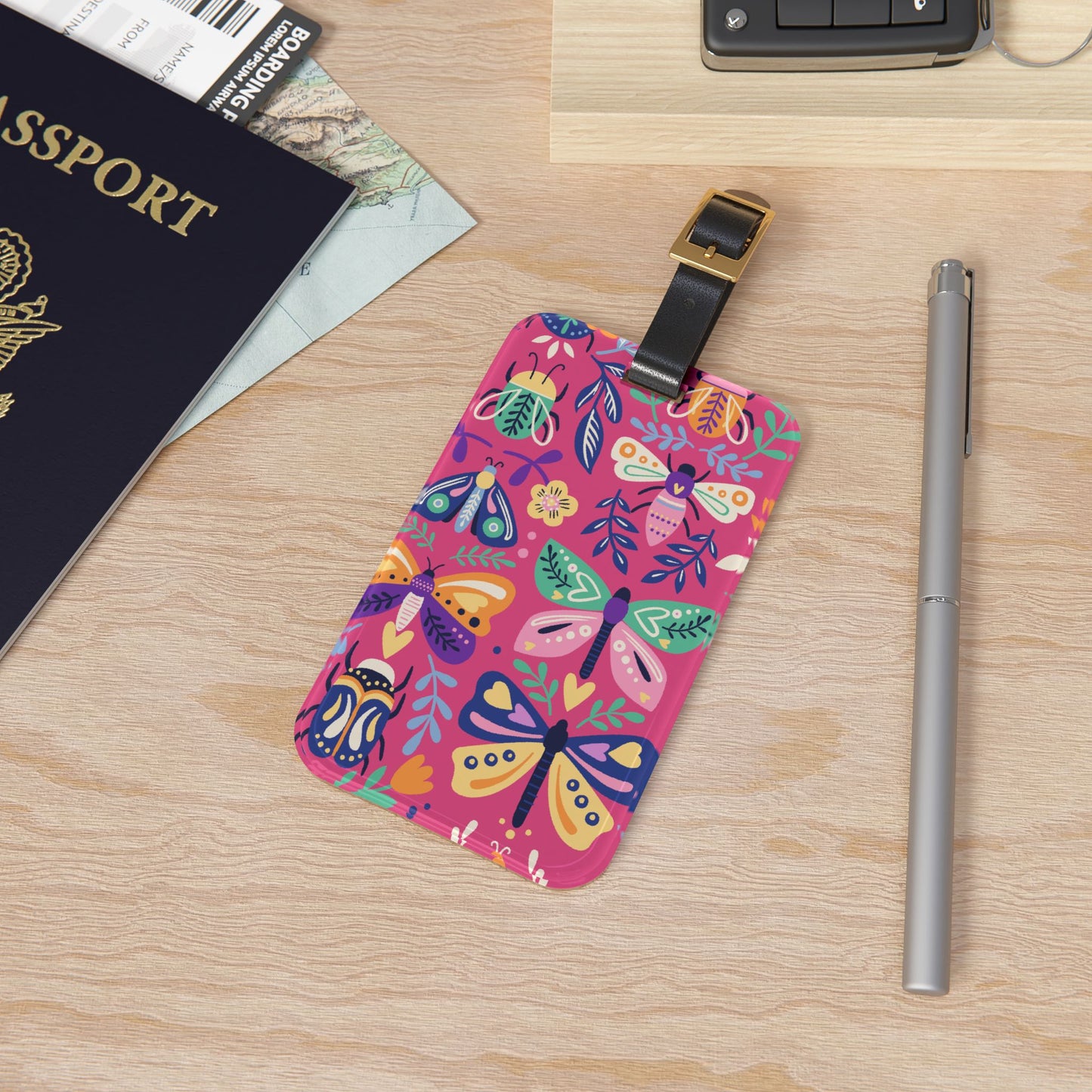 Luggage Tag with butterfly print
