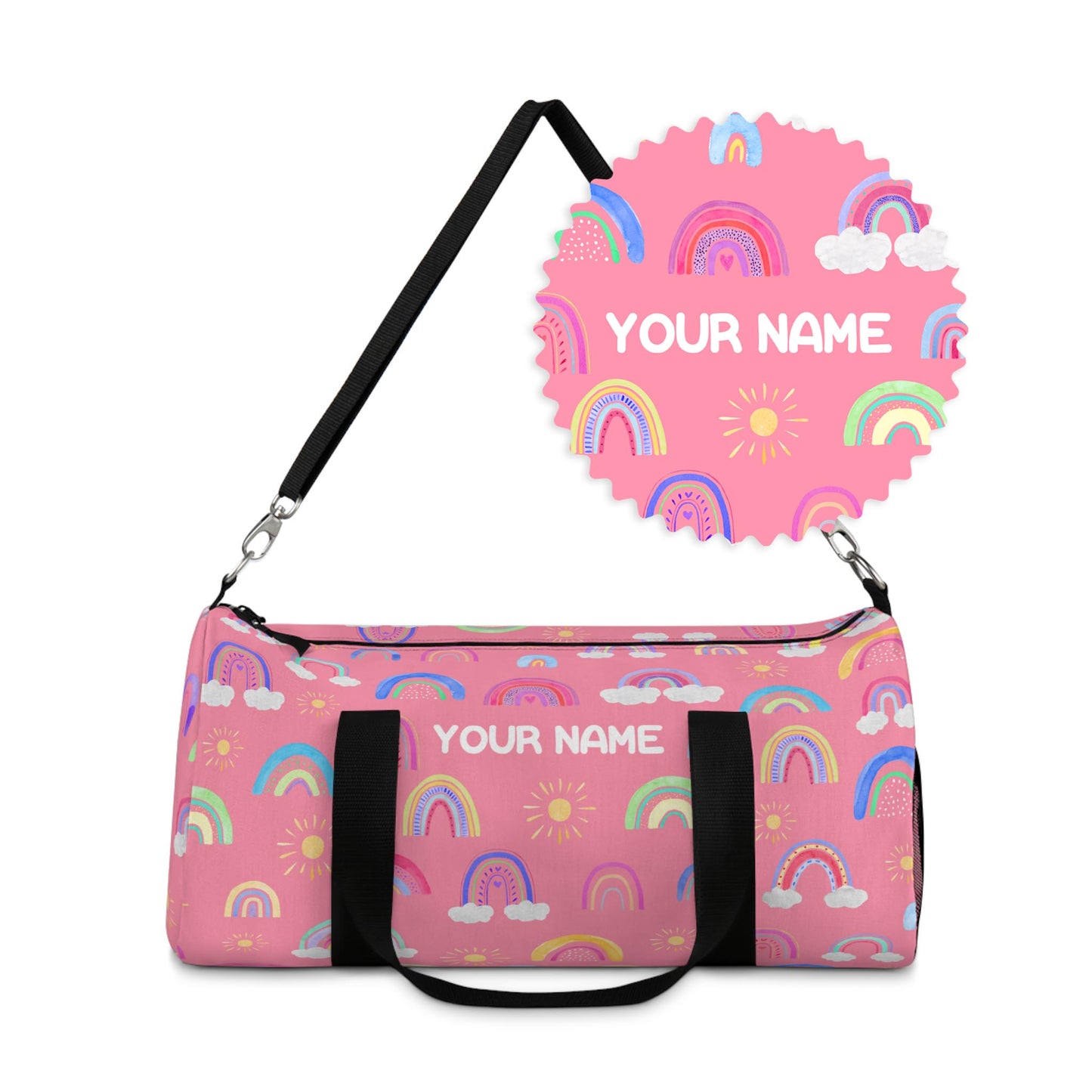 Rainbow & Sunshine Customizable Duffel Bag