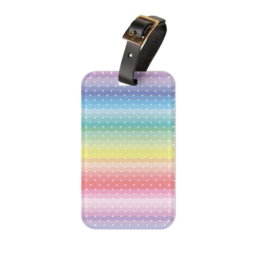 Luggage Tag with Stripe Print