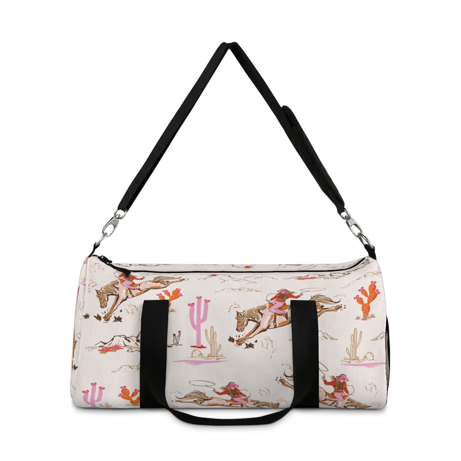 Duffle Bag with Cowgirl Print